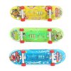 Skateboard prstový plast 9,5cm na baterie se světlem 3 barvy na kartě