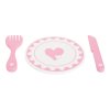 small foot Sada talířů s příbory Srdce