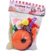 Kuchyňská sada barevné dětské nádobí + makety potravin plast