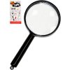 Lupa dětská černá klasická zvětšovací sklo v krabičce plast/sklo