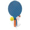 Soft líný tenis / badminton set 2 barevné pálky s míčkem a košíčkem 2v1