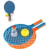 Soft líný tenis / badminton set 2 barevné pálky s míčkem a košíčkem 2v1