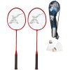 Badmintonový set 2 pálky 65cm + 2 plastové košíčky v pouzdrře 2 barvy