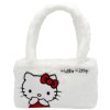 EP Line Taška bílá kočička Hello Kitty plyšová malá 26x17cm na zip