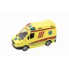 Auto ambulance plast 20cm na setrvačník na baterie se zvukem se světlem v krabici 26x15x12cm