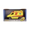 Auto ambulance plast 20cm na setrvačník na baterie se zvukem se světlem v krabici 26x15x12cm