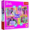 Puzzle 4v1 Šťastný svět Barbie 28,5x20,5cm v krabici 28x28x6cm
