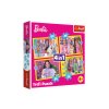 Puzzle 4v1 Šťastný svět Barbie 28,5x20,5cm v krabici 28x28x6cm