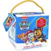 Pexeso na cesty s omalovánkami Tlapková patrola/Paw Patrol v krabičce 12x12cm