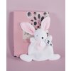 Doudou Dárková krabička růžová -  mini  králíček 17 cm