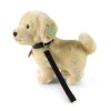 Rappa Plyšový pes zlatý retrívr stojící s vodítkem 25 cm ECO-FRIENDLY