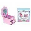 DŘEVO Toaletní skříňka PRINCESS hrající TOALETKA SE ZRCADLEM dětská ŠPERKOVNICE