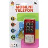 Telefon dětský 11cm tlačítkový mobil na baterie AJ Zvuk 4 barvy na kartě