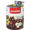 PUZZLIKA Baby dějové puzzle skládačka Výroba džínů velké dílky set 15ks
