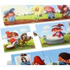 PUZZLIKA Baby dějové puzzle skládačka Výroba džínů velké dílky set 15ks