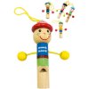 BINO DŘEVO Píšťalka dětská panáček 5 druhů *DŘEVĚNÉ HRAČKY*