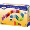 DETOA DŘEVO Dráha dominová zvonek set 95 kamenů se zvonečkem