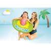 INTEX Baby float nafukovací kruh s otvory na nohy 76cm s křížem žlutozelený