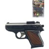 Pistole na kuličky černá 12cm policejní kuličkovka set s náboji plast