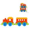 Vláček barevný mini sada mašinka + vagónek 10cm plast v síťce
