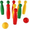 WADER Hra Kuželky barevné set 9ks + 2 koule bowling plast 80020