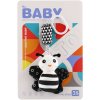 PLYŠ Zvířátko baby chrasticí závěsné 30cm kontrastní pro miminko 3 druhy