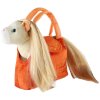 PLYŠ Jednorožec oranžový v kabelce dlouhá hříva *PLYŠOVÉ HRAČKY*