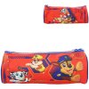 Penál kulatý Tlapková Patrola dětské červené školní pouzdro na zip