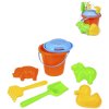LENA Sada na písek kbelík s formičkami a nástroji se sítkem 7ks