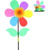 Větrník barevný květina 23x52cm plastová tyčka v sáčku