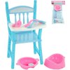 Stolička jídelní židlička na krmení pro panenku miminko set s nočníkem a doplňky