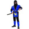 KARNEVAL Šaty Ninja černomodré vel. L (130-140cm) 8-10 let KOSTÝM