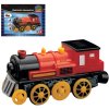 MAXIM Lokomotiva červená elektrická na baterie Světlo Zvuk plast