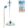 KARNEVAL Ledová princezna set s copem 4ks *KARNEVALOVÝ DOPLNĚK*