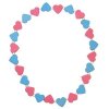 Detský náhrdelník s ružovými a modrými srdiečkami