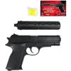 Pistole kuličkovka černý revolver na kuličky s tlumičem set s náboji