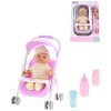 Panenka miminko 24cm s doplňky v kočárku pije čůrá na baterie Zvuk