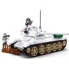 SLUBAN ARMY WWII Tank bílý T-34/85 518 dílků + 2 figurky STAVEBNICE