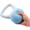 ACRA Činka kettlebell 3kg světle modrá měkké dno