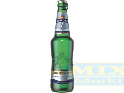 Pivo „Baltika 7 Export“, 5,4 % obj. alkoholu.