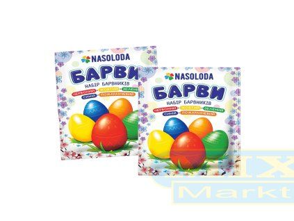 Sada barev na velikonoční vajíčka, 5 barev