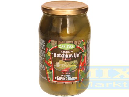  Okurky fermentované kyselinou mléčnou "Botchkovije", pikantní