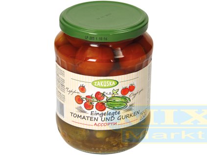  Nakládaná rajčata a okurky