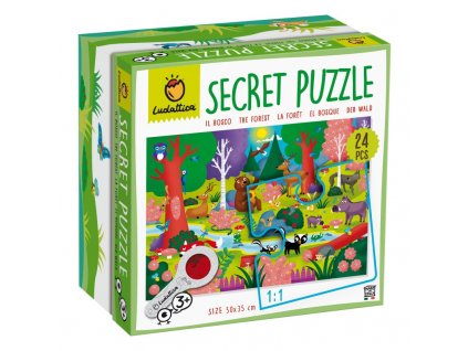 Ludattica - Secret Puzzle s lupou, Lesní zvířátka