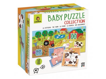Ludattica - Oboustranné puzzle pro nejmenší Farma - baby puzzle