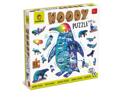 Ludattica - Dřevené puzzle Polární zvířátka - Woody