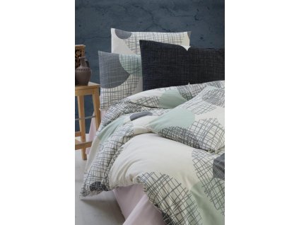 Povlečení krep 140x200, 70x90cm Cosmic grey