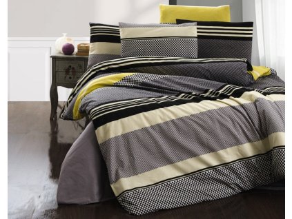 Povlečení krep 140x200, 70x90cm Racing yellow