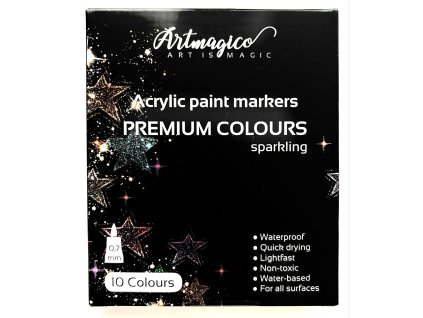 Artmagico akrylový popisovač s Extra jemným hrotem TŘPYTIVÉ