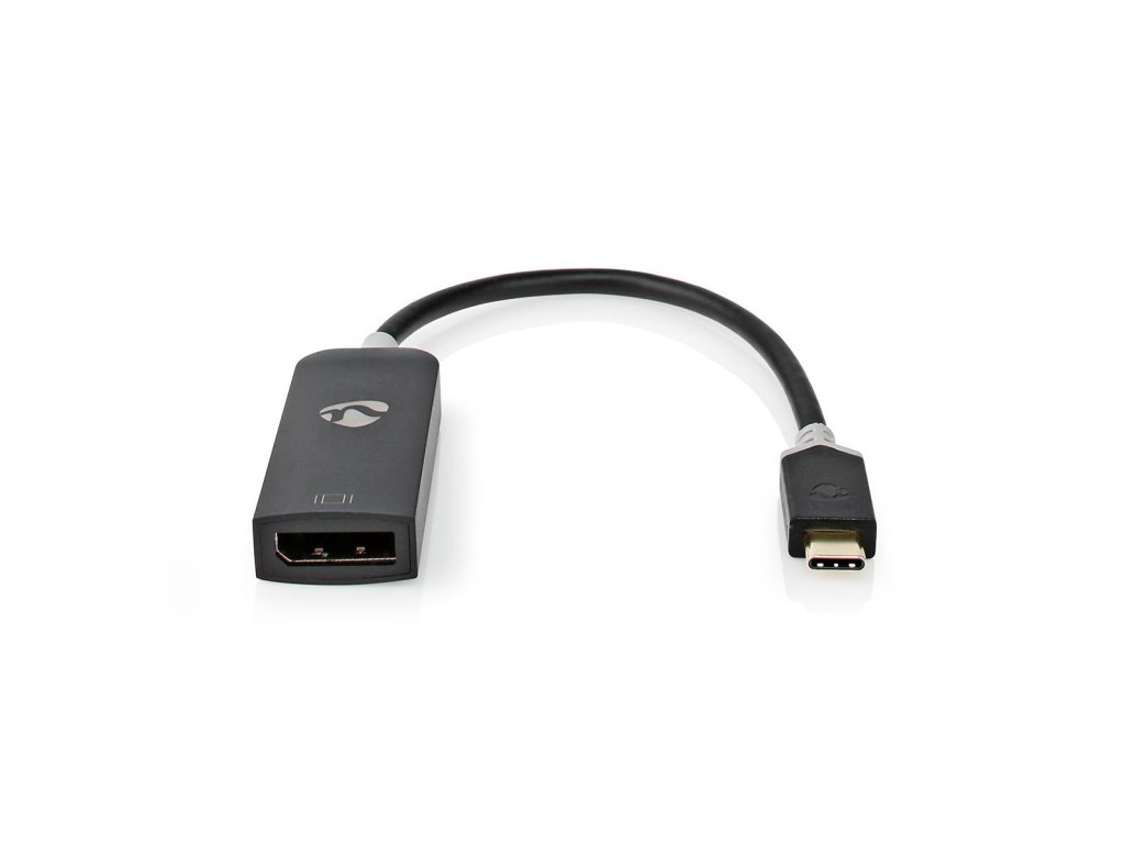 USB-C™ Kabel s Adaptérem | Type-C™ Zástrčka - Display Port Zásuvka | 0,2 m | Antracitový